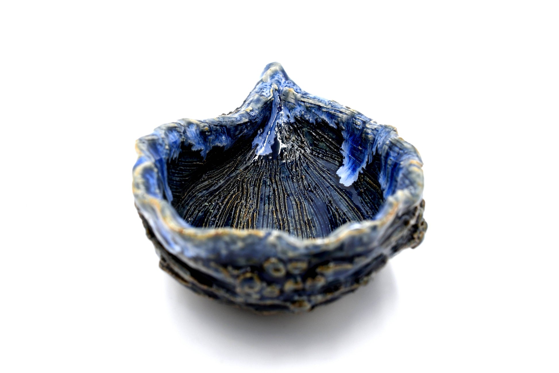 Oyster Blue - Porcelain Ceramic Dish/Bowl - 6.5 x 4 x 2 in - Mellow Monkey