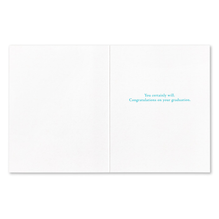 Positively Green Greeting Card - Graduation -  "Go Out There and Do Something Remarkable." - Wendy Wasserstein - Mellow Monkey