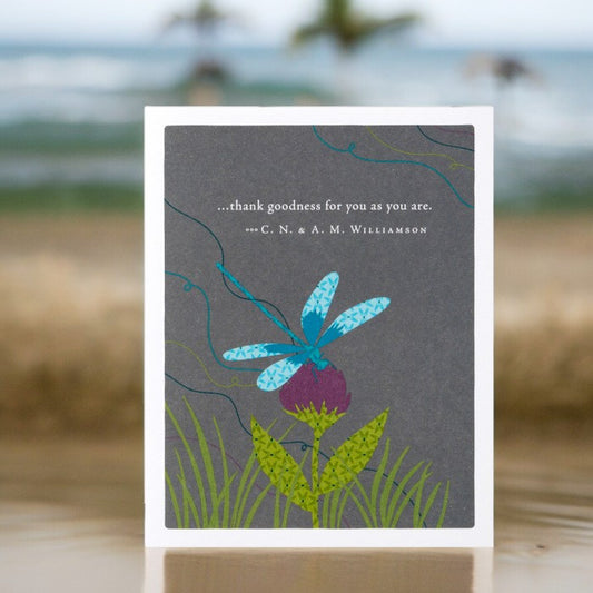 Positively Green Greeting Card - Thank You - "...Thank Goodness For You as You Are" - C.N. & A.M. Williamson