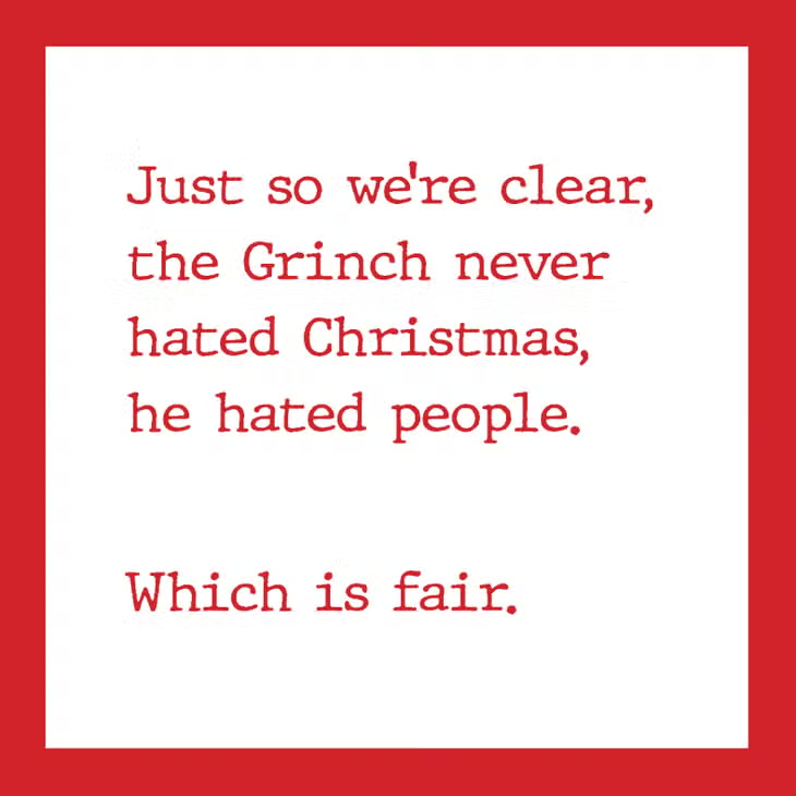 The Grinch Never Hated Christmas - Holiday Greeting Card - Mellow Monkey
