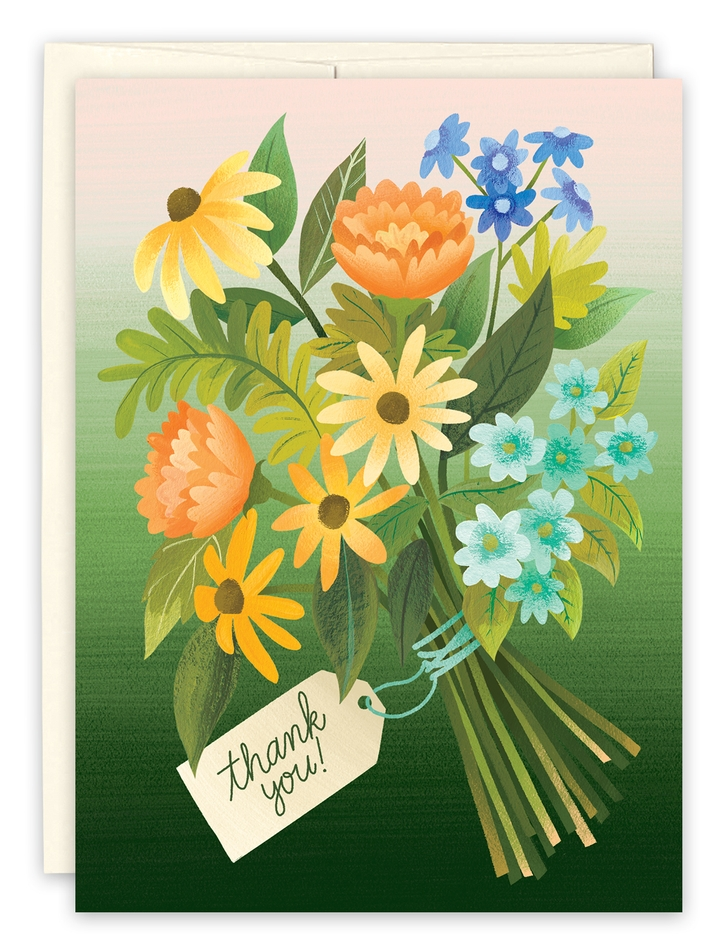 Bouquet Thank You - Greeting Card - Mellow Monkey