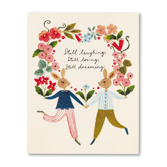 Love Muchly Greeting Card - Anniversary - Still Laughing, Still Loving - Mellow Monkey