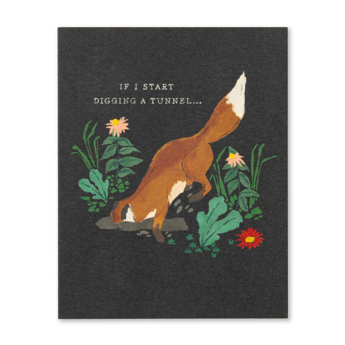 Love Muchly Greeting Card - Missing You - If I Start Digging a Tunnel - Mellow Monkey