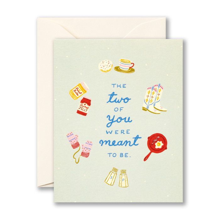The Two Of You Were Meant To Be - Anniversary Greeting Card - Mellow Monkey