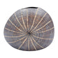 Diva Round - Handcrafted Porcelain Bud Vase - Taupe with Cream Lines - 4.7 x 2.4 x 4 in - Mellow Monkey