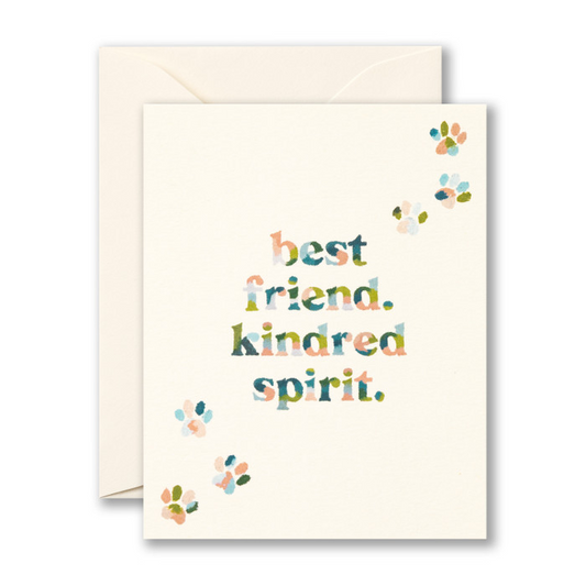 Best Friend. Kindred Spirit - Pet Sympathy Greeting Card - Mellow Monkey