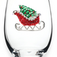 Christmas Sleigh Stemless Wine Glass - Mellow Monkey