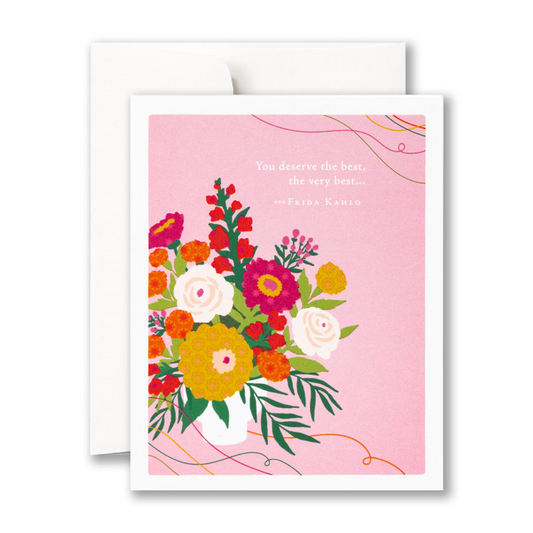 You Deserve The Best, The Very Best - Birthday Greeting Card - Mellow Monkey
