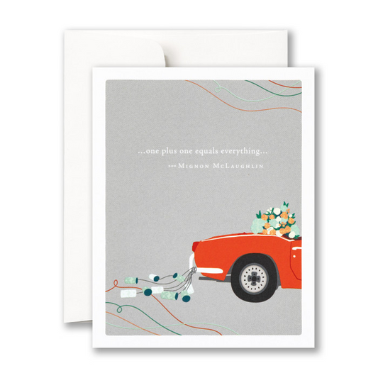 One Plus One Equals Everything - Wedding Greeting Card - Mellow Monkey