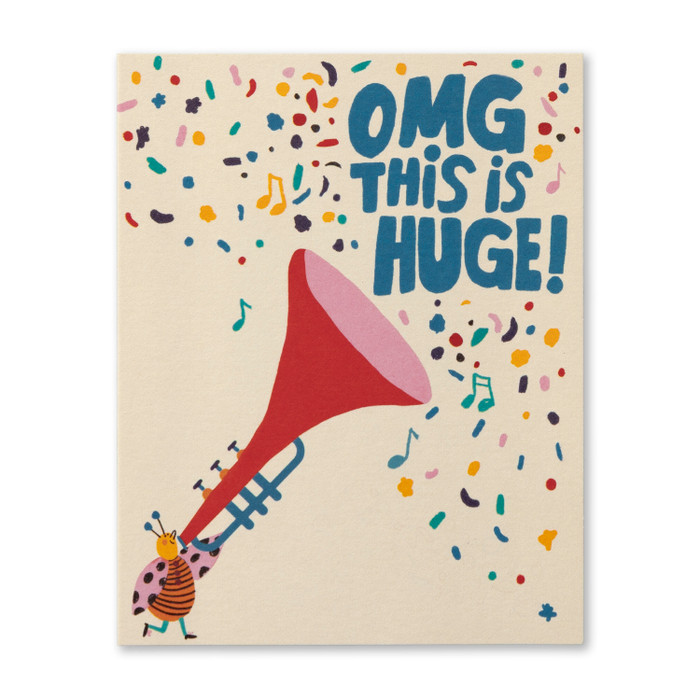 Love Muchly Greeting Card - Congratulations - OMG, This Is Huge! - Mellow Monkey