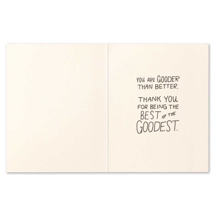 Love Muchly Greeting Card - Thank You - You Are Not Only Better Than Good - Mellow Monkey