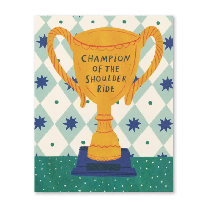 Love Muchly Greeting Card - Father's Day - Champion of the Shoulder Ride - Mellow Monkey