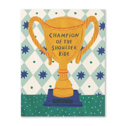 Love Muchly Greeting Card - Father's Day - Champion of the Shoulder Ride - Mellow Monkey