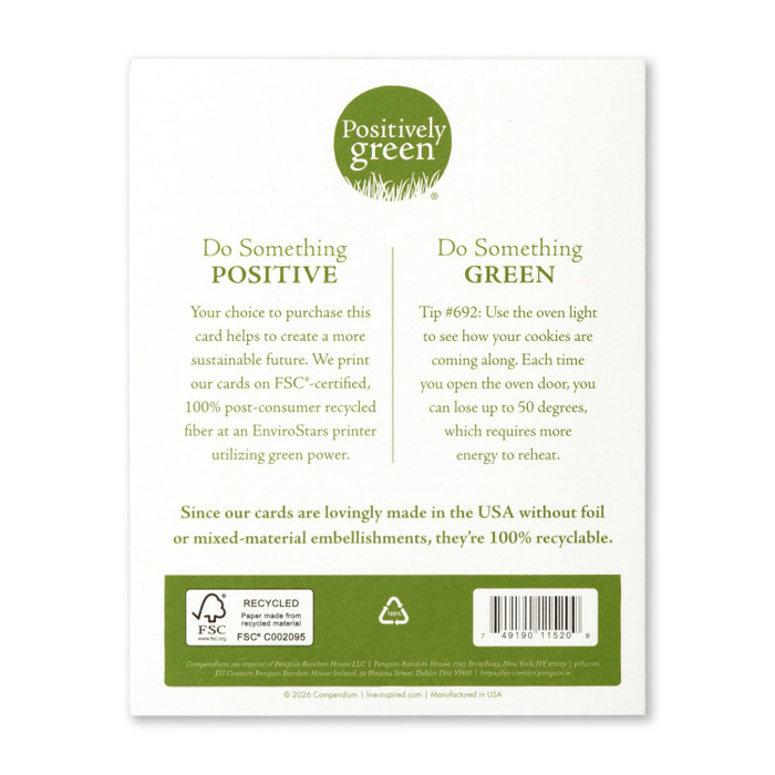 Positively Green Greeting Card - Birthday - Whatever You Wish For Yourself - Mellow Monkey