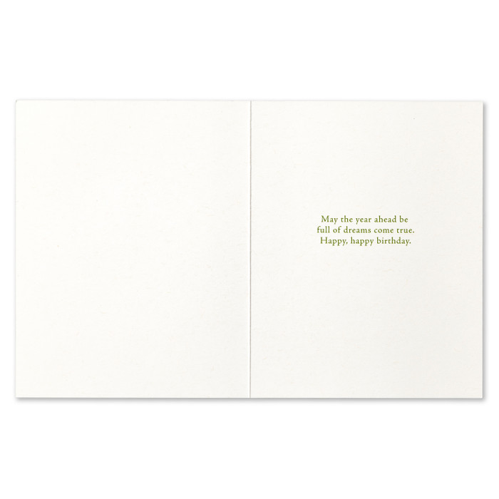 Positively Green Greeting Card - Birthday - Whatever You Wish For Yourself - Mellow Monkey