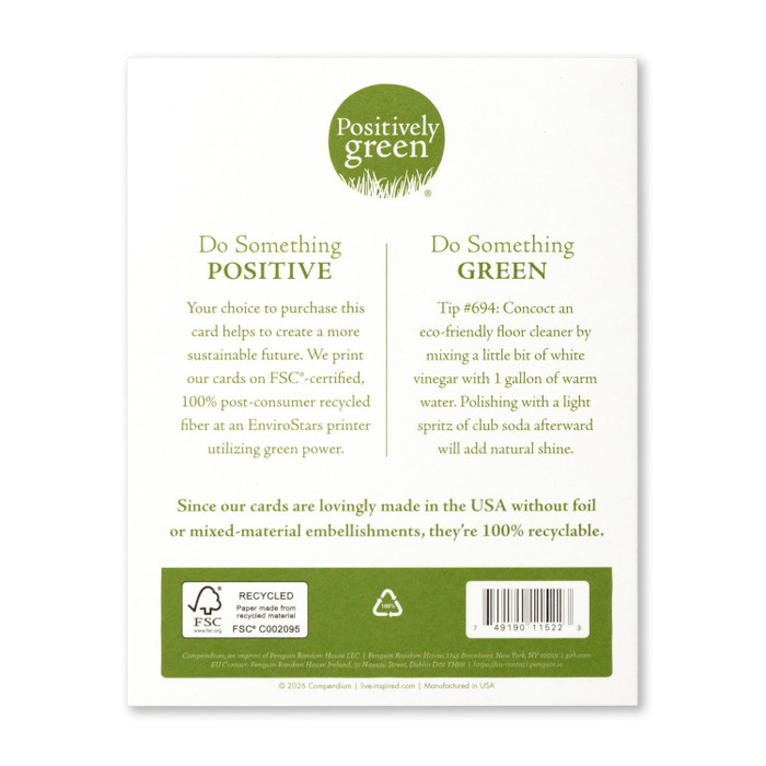 Positively Green Greeting Card - Birthday - Every Day You Should Have One - Mellow Monkey