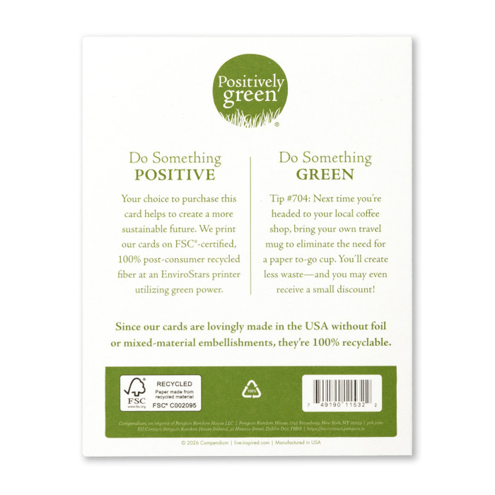 Positively Green Greeting Card - Mother's Day - For Everything You Have Done For Me - Mellow Monkey