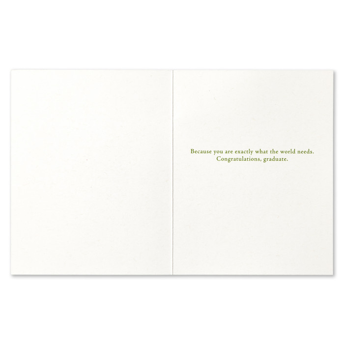 Positively Green Greeting Card - Graduation - I Wish You Above All To Be Yourself - Mellow Monkey