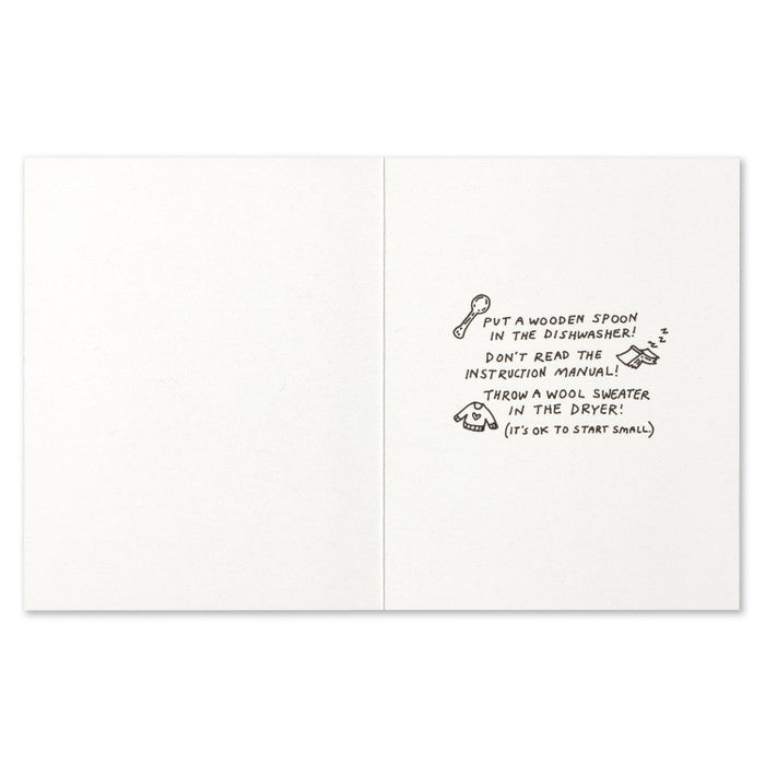Humor Us Greeting Card - Birthday - Take Some Risks Today! - Mellow Monkey
