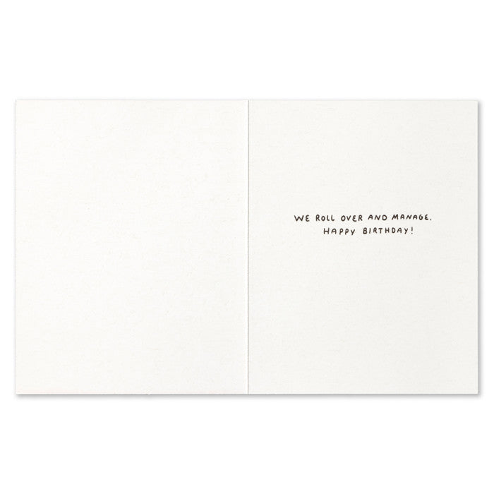 Humor Us Greeting Card - Birthday - At Our Age We Don't Really Rise And Shine - Mellow Monkey