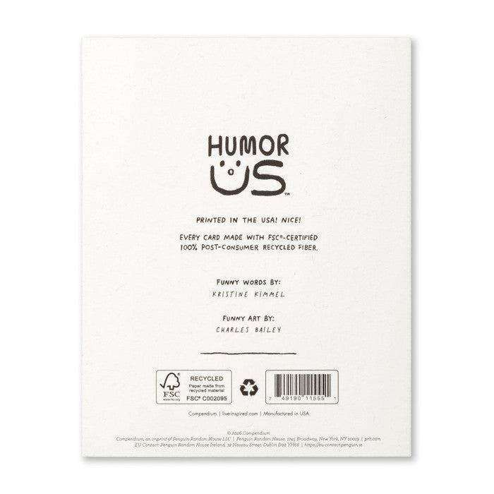 Humor Us Greeting Card - For Laughs - To Boost My Mood, I Tried Forest Bathing - Mellow Monkey