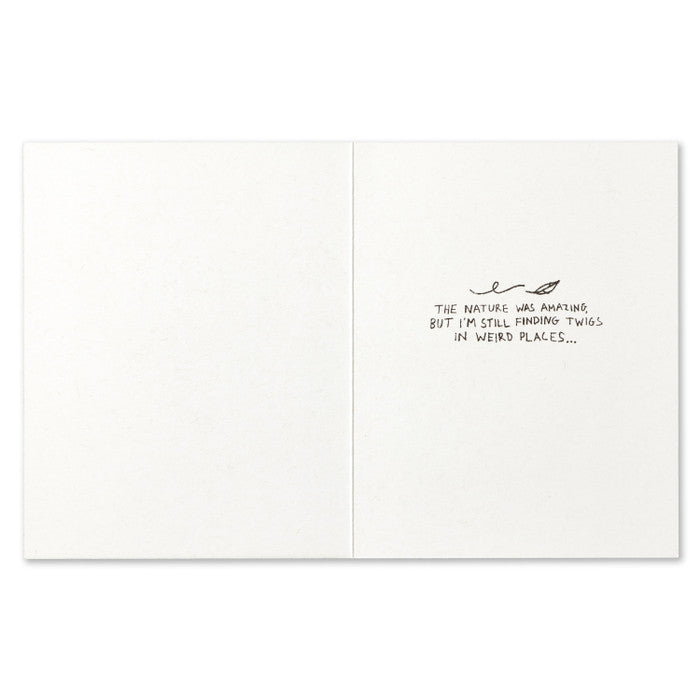 Humor Us Greeting Card - For Laughs - To Boost My Mood, I Tried Forest Bathing - Mellow Monkey