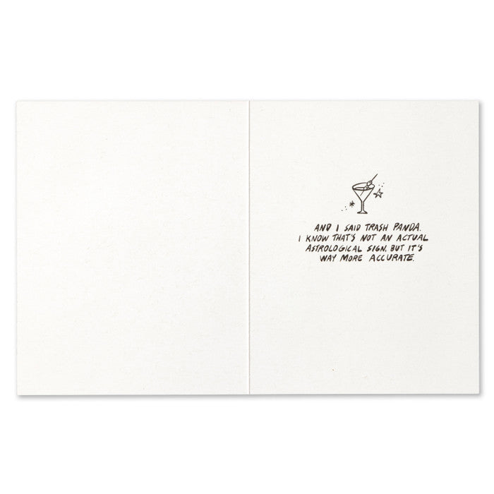 Humor Us Greeting Card - For Laughs - Someone Asked Me What My Sign Was - Mellow Monkey