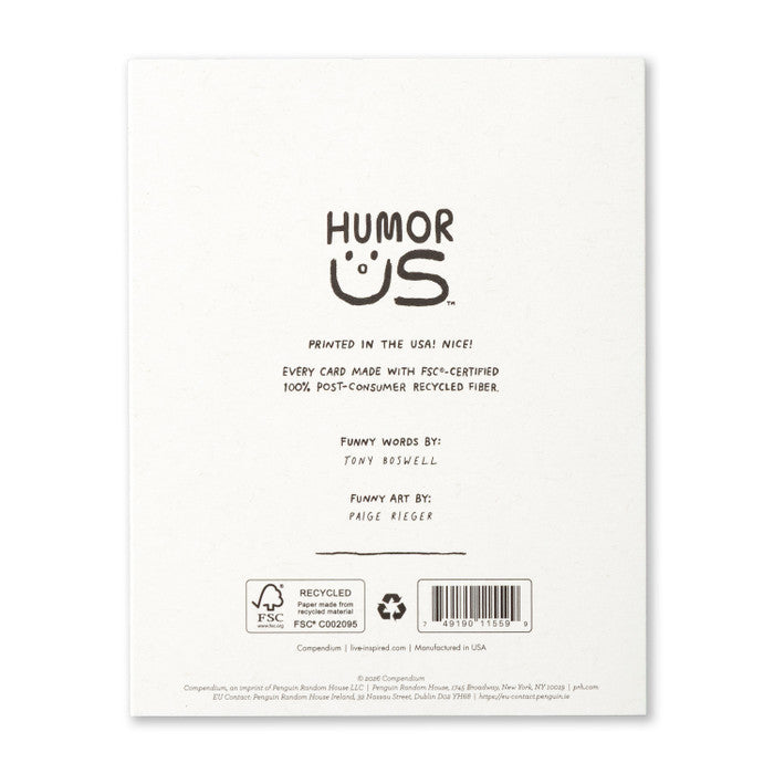Humor Us Greeting Card - For Laughs - I Have An Inferiority Complex - Mellow Monkey
