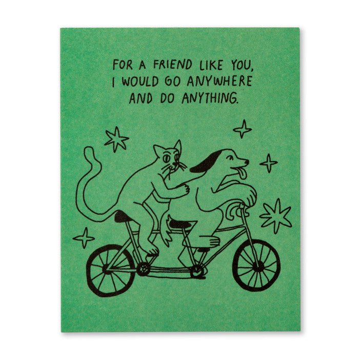 Humor Us Greeting Card - Friendship - For A Friend Like You - Mellow Monkey