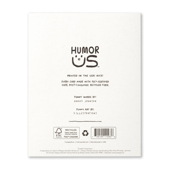 Humor Us Greeting Card - Friendship - Our Friendship Is Like A Good Pair Of Yoga Pants - Mellow Monkey