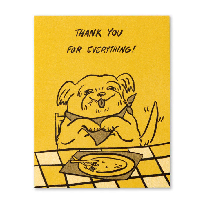Humor Us Greeting Card - Thank You - Thank You For Everything! - Mellow Monkey