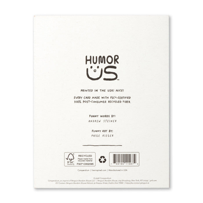 Humor Us Greeting Card - Thank You - You Are As Rare As A Unicorn - Mellow Monkey