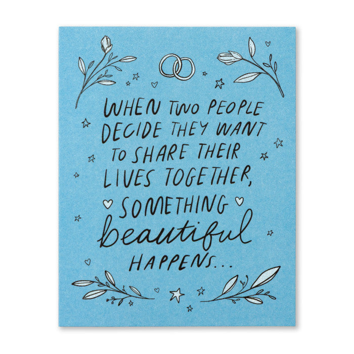 Humor Us Greeting Card - Wedding - When Two People Decide They Want To Share Their Lives Together - Mellow Monkey