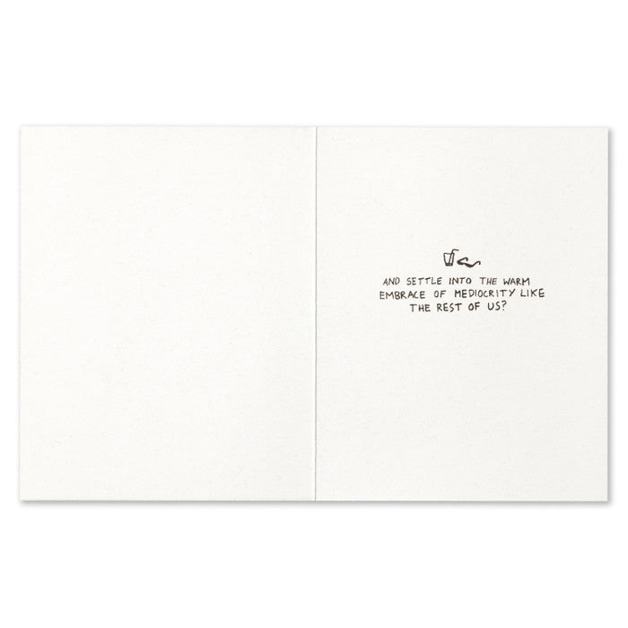 Humor Us Greeting Card - Congratulations - Why Don't You Stop Overachieving - Mellow Monkey