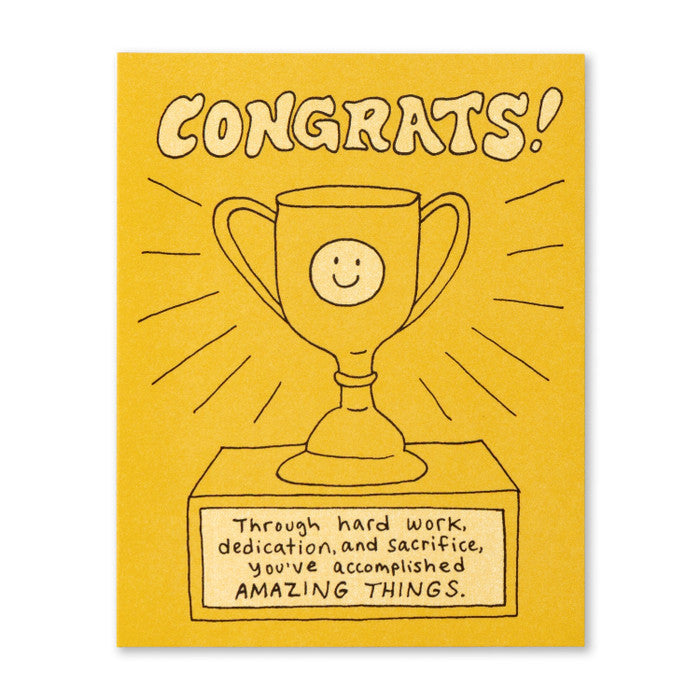 Humor Us Greeting Card - Congratulations - Congrats! - Mellow Monkey