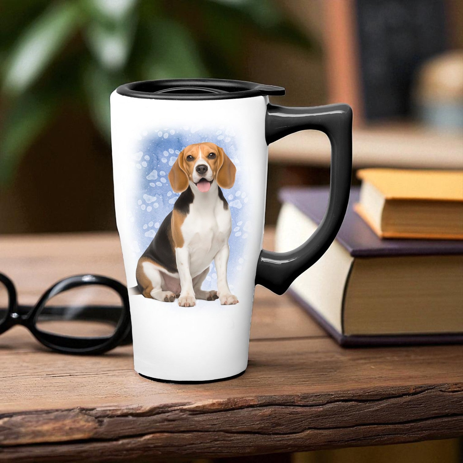 Beagle - Ceramic and Stainless Steel Travel Mug - Mellow Monkey