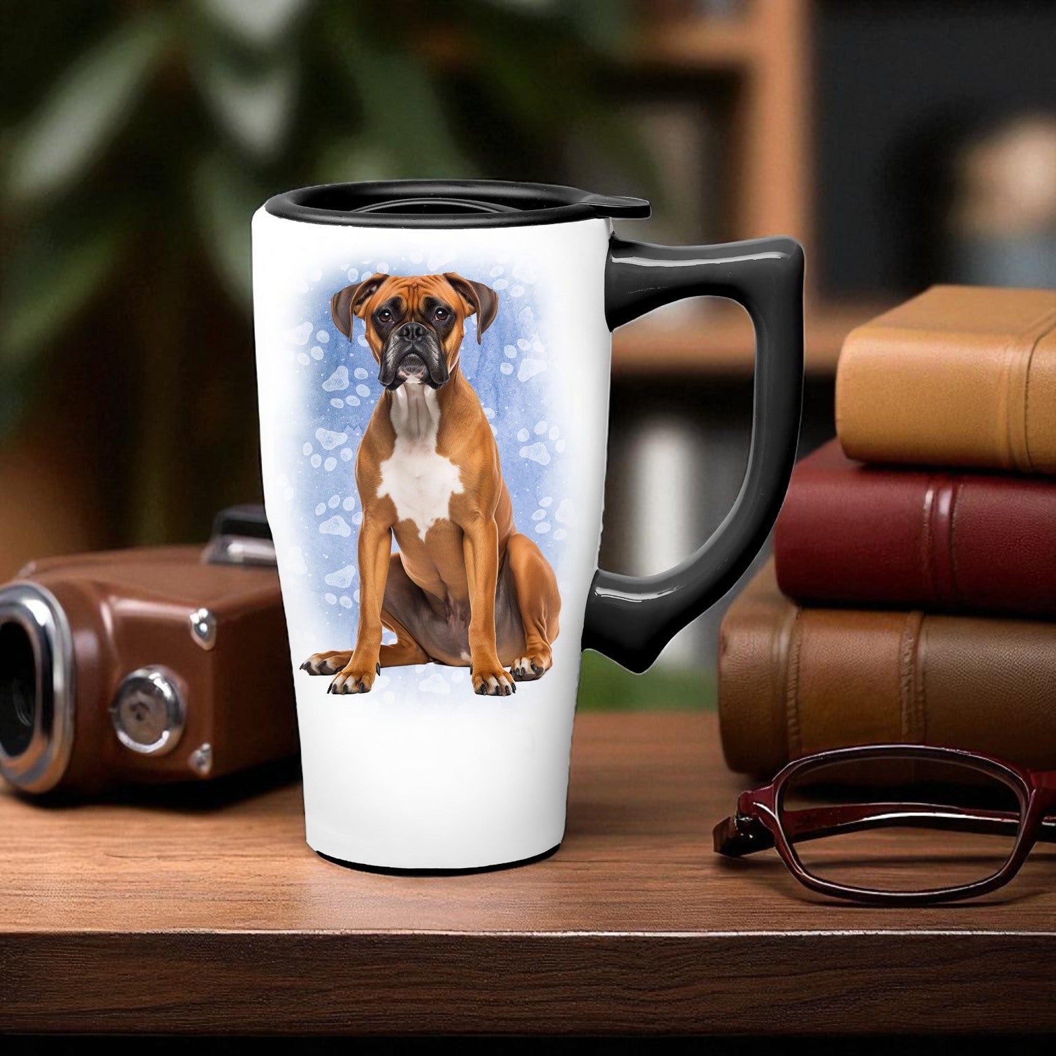 Boxer - Ceramic and Stainless Steel Travel Mug - Mellow Monkey