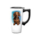 Dachshund - Ceramic and Stainless Steel Travel Mug - Mellow Monkey
