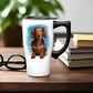 Dachshund - Ceramic and Stainless Steel Travel Mug - Mellow Monkey