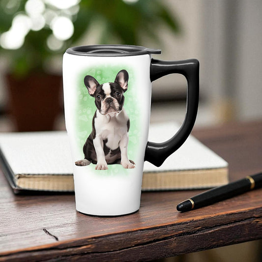 French Bulldog - Ceramic and Stainless Steel Travel Mug - Mellow Monkey