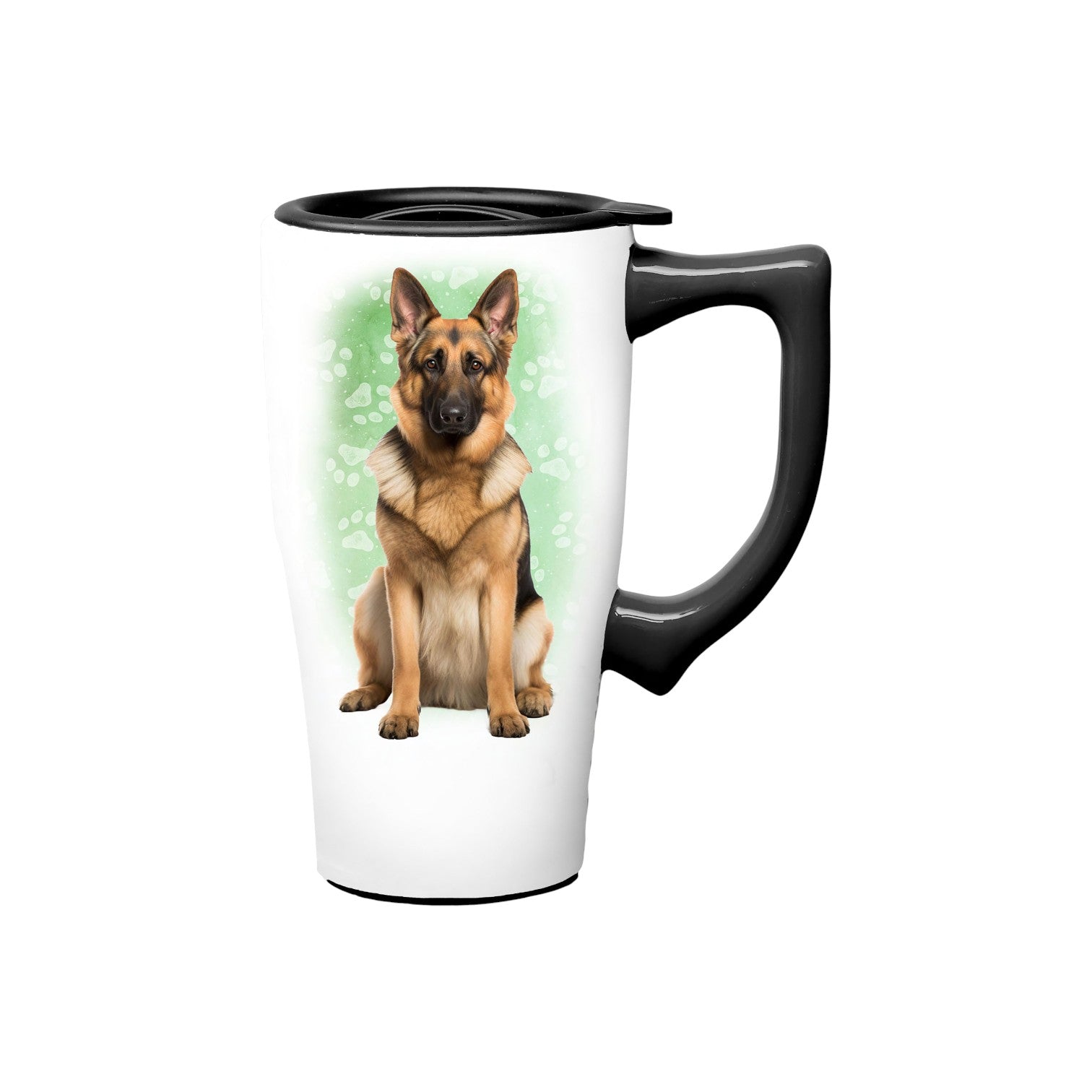 German Shepherd - Ceramic and Stainless Steel Travel Mug - Mellow Monkey