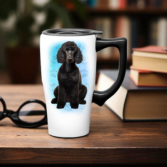 Poodle - Ceramic and Stainless Steel Travel Mug - Mellow Monkey