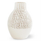 White Ceramic Basket Weave Vase - Mellow Monkey