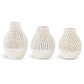 White Ceramic Basket Weave Vase - Mellow Monkey