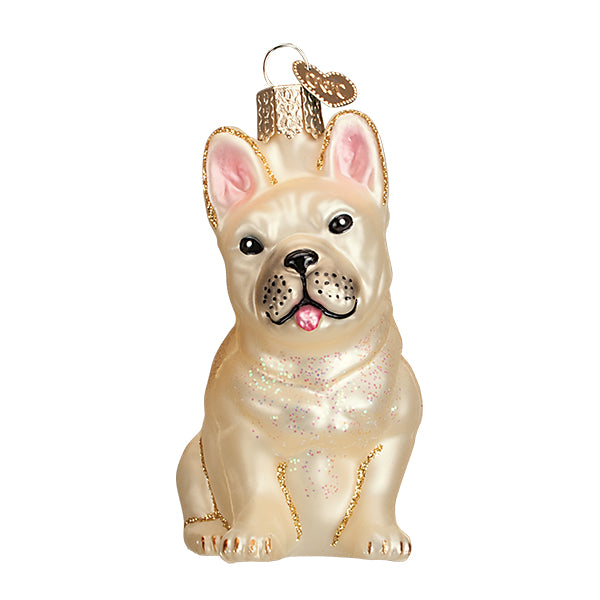 French Bulldog - Old World Christmas Blown Glass Holiday Ornament - Mellow Monkey