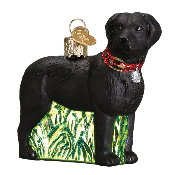 Standing Black Lab - Old World Christmas Blown Glass Holiday Ornament - Mellow Monkey