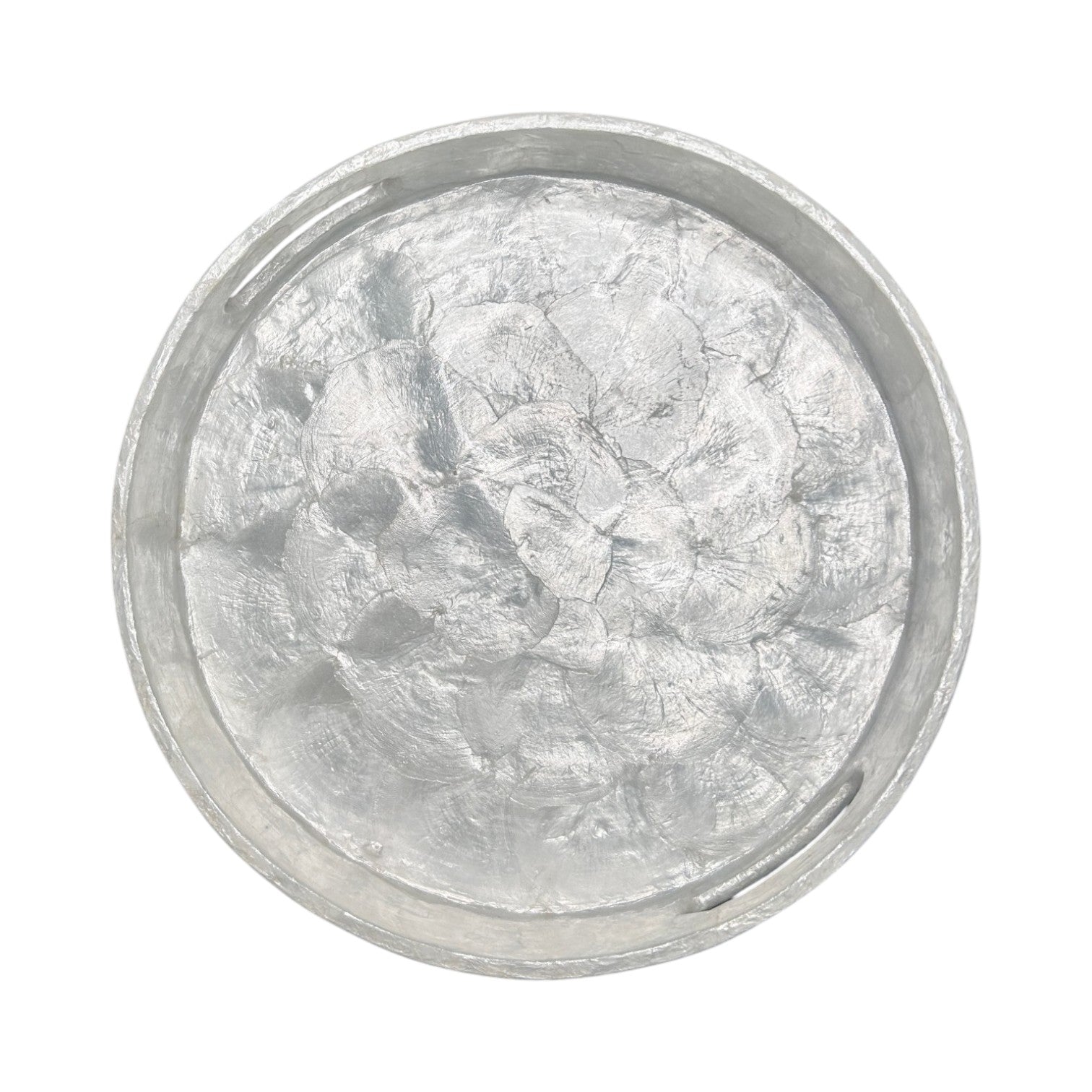 Capiz Round Serving Tray - 14-in - Mellow Monkey
