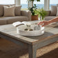 Capiz Round Serving Tray - 14-in - Mellow Monkey