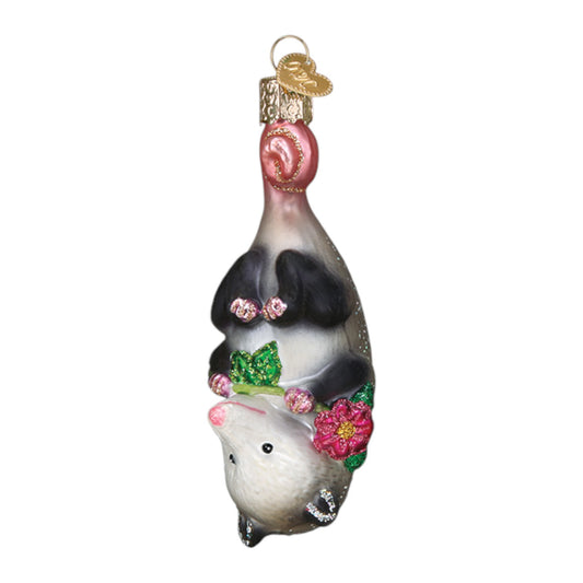 Blossom Opossum - Old World Christmas Blown Glass Holiday Ornament - Mellow Monkey