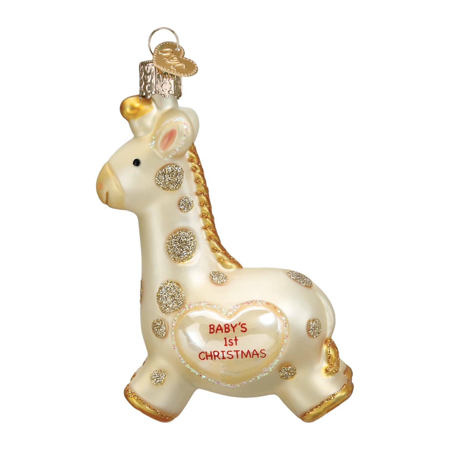 Baby's First Christmas Giraffe - Old World Christmas Blown Glass Holiday Ornament - Mellow Monkey